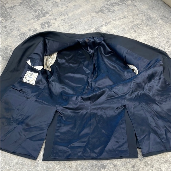 Jack Emerson Navy Blue Wool Blazer Suit Jacket G Napol IT Sz 46 - Picture 4 of 14